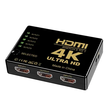 Премиум 5x1 HDMI пульт дистанционного управления-косичка с железным корпусом, поддерживает 4K * 2K