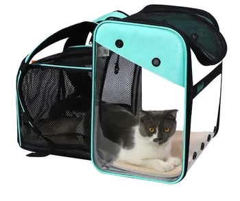 Прозрачный экскурсионный ПВХ складной рюкзак для переноски домашних животных для собак и кошек airline transport mesh bag
