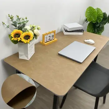 Противоскользящий настольный коврик с двусторонним рисунком из воловьей кожи, коврик для мыши для компьютерного стола, Офисный студенческий письменный стол, водо-маслостойкий настольный коврик