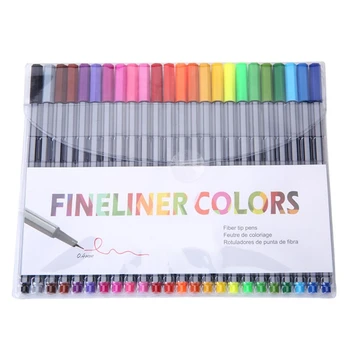Профессиональный Finliner 0,4 мм 24 Ручки Fineliner Цветной набор фломастеров Качественный красочный художественный маркер Art Painting Fine