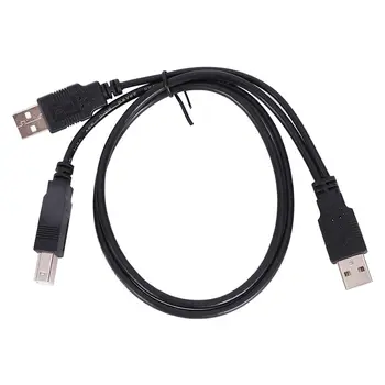 Прочный внешний жесткий диск, двойной USB для принтера и сканера, кабели для передачи данных от штекера стандарта B к штекеру стандарта USB, штекер Y-кабеля