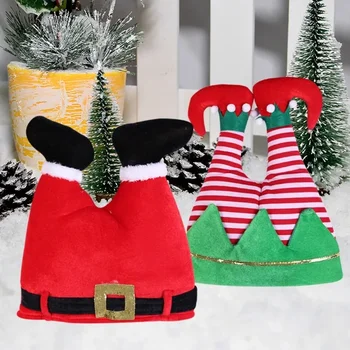 Рождественские украшения Шляпа Санта Для детей, Штаны для взрослых, Шляпа Эльфа, Рождественские украшения, Принадлежности для вечеринок, Подарки