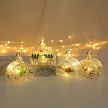 Рождественский декоративный фонарь-свеча, Светодиодная декоративная свеча для камина на окне, Ночные огни Санта-Клауса, Домашний праздничный декор