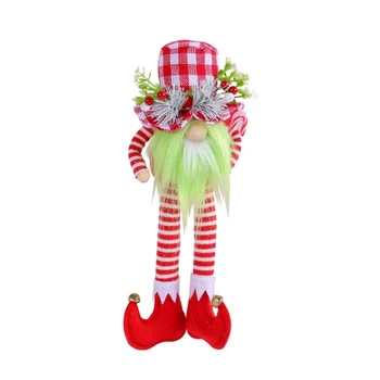 Рождественское украшение с длинными ножками в виде гнома для куклы на Новый год, день рождения, свадебную вечеринку в декоре