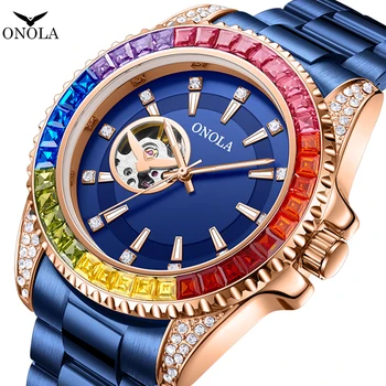 Роскошные мужские часы ONOLA 2023 премиум-бренда, деловые водонепроницаемые механические часы