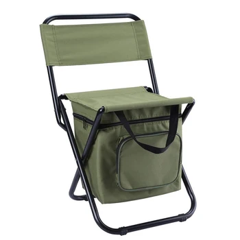 Рыболовный стул с сумкой-холодильником объемом 10 л Компактный рюкзак Рыболовный стул Складной походный стул Портативный легкий стул