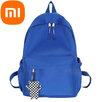 Рюкзак Xiaomi Простой и универсальный Повседневный однотонный рюкзак для старшеклассников Милый рюкзак для девочек