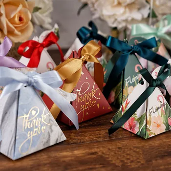 Свадебная коробка конфет Подарочная упаковка Коробка шоколада с лентой