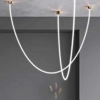 Светодиодная люстра в скандинавском стиле для столовой Гостиной, центрального стола, кухни, спальни, подвесной светильник в минималистичном стиле, Люстры для освещения