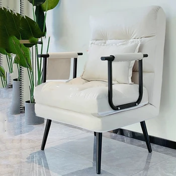 Скандинавские спальные кресла с откидной спинкой, складывающиеся для отдыха, современный металлический каркас, кресло-качалка для спальни, напольная мебель для отдыха Sillon