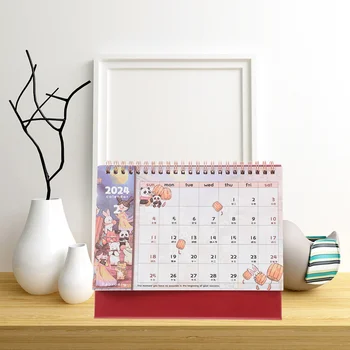 Складной Бумажный Нижний Календарь Маленький Письменный Стол 2024 Декор Рабочего Стола Украшение