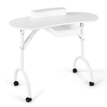 Складной стол для маникюра на колесиках, Складной офис, стол техника салона красоты, Грузовая сумка, Мебель для маникюрного стола