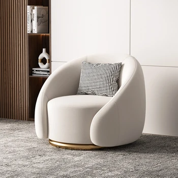 Современные скандинавские стулья для гостиной Вращающиеся Одноместные Минималистичные стулья для гостиной Итальянские Европейские Sillones Мебель для дома