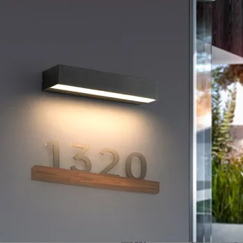 Современный водонепроницаемый светодиодный уличный настенный светильник с длинной полосой IP65, светильники для крыльца, Настенный светильник для гостиной, спальни, ландшафтное освещение