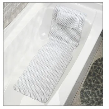 Спа-подушка для тела в ванне, Дышащий Сетчатый Нескользящий спа-коврик, Домашний ПВХ Складной портативный коврик для тела в ванне, подушка