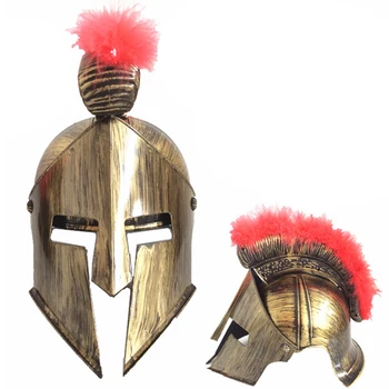 Средневековый Рыцарь Гладиатор, Спартанский Римский Воин, Греческий костюм, Шлем, головной убор, Аксессуар для косплея на Хэллоуин, реквизит для одевания