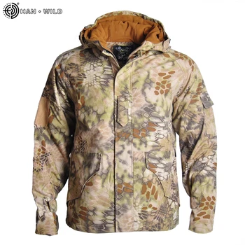 Тактическая куртка, боевая куртка, армейские куртки в стиле милитари, мужские походные куртки, Уличная охотничья одежда, камуфляжные пальто с мягкой оболочкой