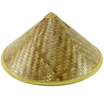 Традиционный Китайский Костюм Для Взрослых Oriental- Bamboo Garden Fishing Hat Взрослый Китайский Костюм Традиционная Фермерская Шляпа