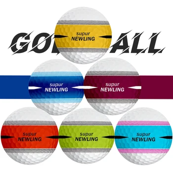 Трехслойный игровой мяч для гольфа с плавным выравниванием на 360 градусов, высокой плотности для дальних дистанций 10шт