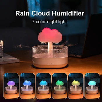 Увлажнитель Воздуха Rain Cloud Raindrop 7 Цветных Ламп Эфирное Масло Ароматерапия Электрический Ароматический Диффузор USB Ультразвуковой Производитель Воздушного Тумана