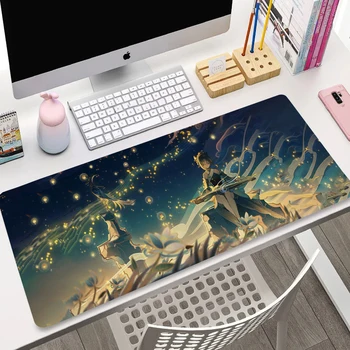 Ударный коврик для мыши Madame Ping Genshin, геймерский ноутбук, большой HD коврик для мыши, Компьютерная клавиатура в стиле аниме, Мягкий настольный коврик, Офисные расширенные накладки