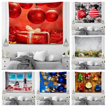 Украшения для дома Рождественский декор окна комнаты настенный гобелен эстетическая спальня эстетическое настенное искусство большой тканевый настенный гобелен