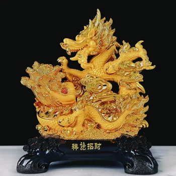 Украшения с драконом в китайском стиле, привлекающие богатство, подарки в Год дракона по знаку Зодиака и на Новый год, украшения-талисманы для дома