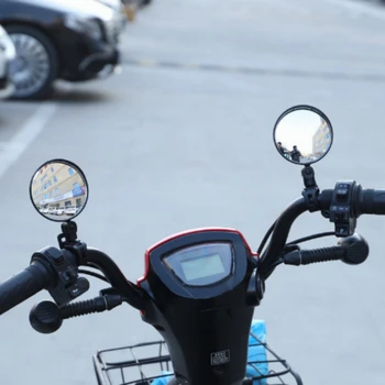 Универсальное велосипедное зеркало заднего вида для мотоцикла, Регулируемое вращение на 360 градусов, Круглые эллиптические зеркала заднего вида для шоссейных велосипедов, аксессуары