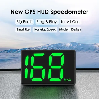 Универсальный Автомобильный GPS HUD Heads Up Дисплей Автомобильный Спидометр Дисплей Скорость Автомобиля Километры Мили Спидометр Малого Размера