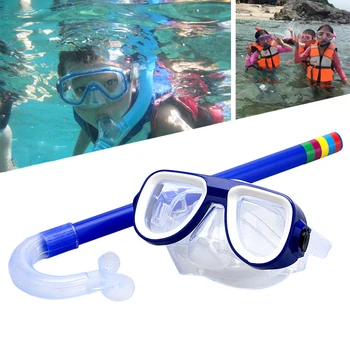 Унисекс Маски для дайвинга, сноркелинга, противоскользящая дыхательная трубка, детские противотуманные очки для плавания, набор масок для плавания, снаряжение для водных видов спорта