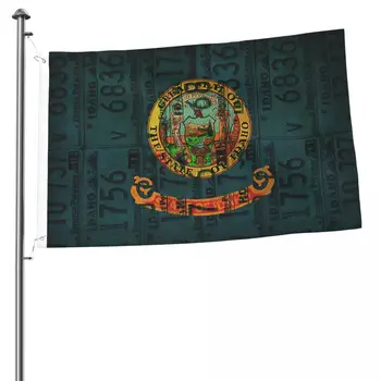 Флаг штата Айдахо, Номерной Знак, Художественный Флаг, Садовый Флаг, Латунные Втулки, Флаг 2x3 Фута, Двусторонний Флаг