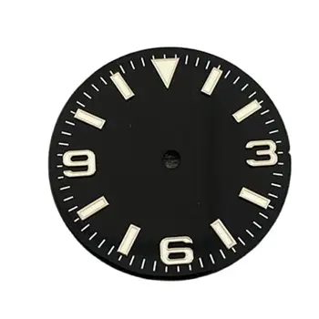 Циферблат часов 28,5 мм, зеленый, светящийся для часового механизма NH35 / 36 / 4R / 7S, аксессуары для часов