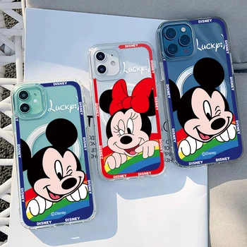Чехол для телефона Disney Mickey для Iphone 15 14 11 13 12 X XS Pro Max XR Mini Xr 7 8Plus Не Желтый С Противоударными Магнитами Магнитная Крышка