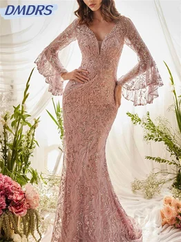 Элегантное платье для матери невесты с длинным рукавом 2024, Очаровательные платья, простое женское вечернее платье в пол, Vestidos De Novia