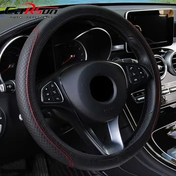 автомобильная Черная крышка рулевого колеса автомобиля из искусственной кожи для VW Golf 7 mk7 Skoda Octavia A7 Силиконовый чехол для переноски ключей