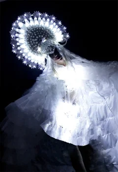 роскошные костюмы с подсветкой super queen, вечернее платье DS, светодиодная светящаяся маскарадная одежда для косплея, платье для сценического шоу